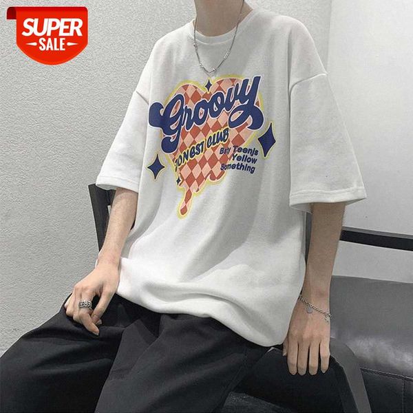 short-sleeved shirt men's trend all-match five-point sleeve t-shirt casual half-sleeved clothes #gp25, White;black
short-sleeved shirt men's trend all-match five-point sleeve t-shirt casual half-sleeved clothes #gp25, White;black