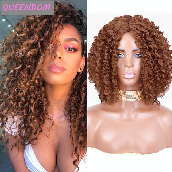 short kinky curly synthetic hair wig brown afro curly womens wigs african american heat resistant deep curly wig peruca cosplay, Black
short kinky curly synthetic hair wig brown afro curly womens wigs african american heat resistant deep curly wig peruca cosplay, Black