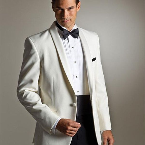 men's suits & blazers handsom ivory tuxedos mandarin lapela patterns dressed in wedding jacket plus pants + bow) q0o9, White;black
men's suits & blazers handsom ivory tuxedos mandarin lapela patterns dressed in wedding jacket plus pants + bow) q0o9, White;black