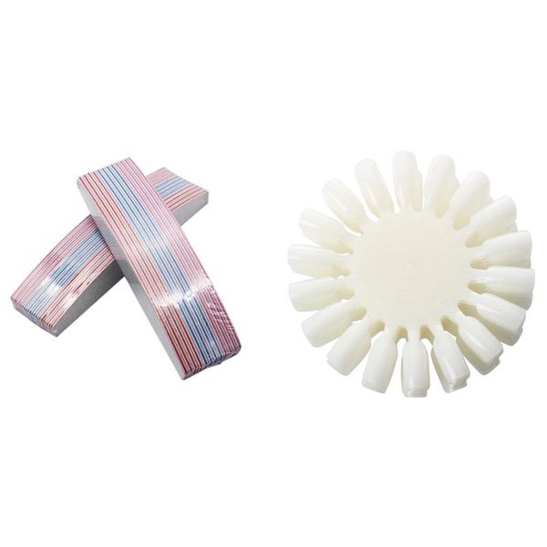 nail art kits 10 pcs tips gel acrylic display practice wheel with 24 emery boards for nails
nail art kits 10 pcs tips gel acrylic display practice wheel with 24 emery boards for nails