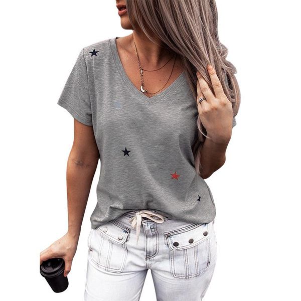 women's t-shirt star print summer for women fashion streetwear o neck short sleeve casual tshirt, White
women's t-shirt star print summer for women fashion streetwear o neck short sleeve casual tshirt, White
