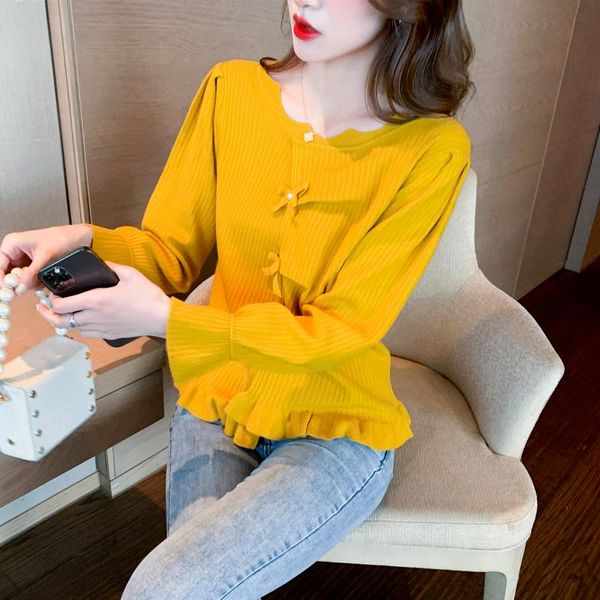 women's sweaters 2021 autumn/winter baby sweater bowknot sweet beauty knit bottoming shirt ruffle, White;black
women's sweaters 2021 autumn/winter baby sweater bowknot sweet beauty knit bottoming shirt ruffle, White;black