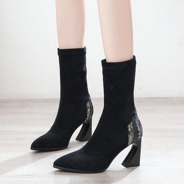 boots serpentine women shoes black mid calf high heels winter warm suede pointed toe botas mujer 2021
boots serpentine women shoes black mid calf high heels winter warm suede pointed toe botas mujer 2021