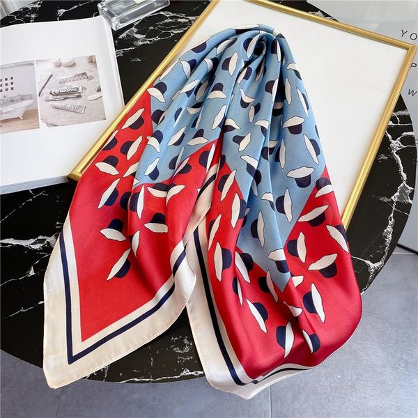 scarves summer scarf silk hairband women tie soft foulard square design print neckerchief bandana shawl wrap spring 2021, Blue;gray
scarves summer scarf silk hairband women tie soft foulard square design print neckerchief bandana shawl wrap spring 2021, Blue;gray