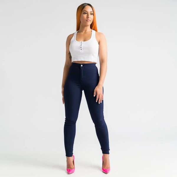 fitness pants casual streetwear solid color jeans fashionable high elastic slim fit comfortable ankle tight denim trousers women's, Blue
fitness pants casual streetwear solid color jeans fashionable high elastic slim fit comfortable ankle tight denim trousers women's, Blue