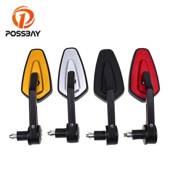 motorcycle mirrors possbay 1 pair rear view handle 7/8" bar end side rearview mirror white gold black red universal moto parts
motorcycle mirrors possbay 1 pair rear view handle 7/8" bar end side rearview mirror white gold black red universal moto parts