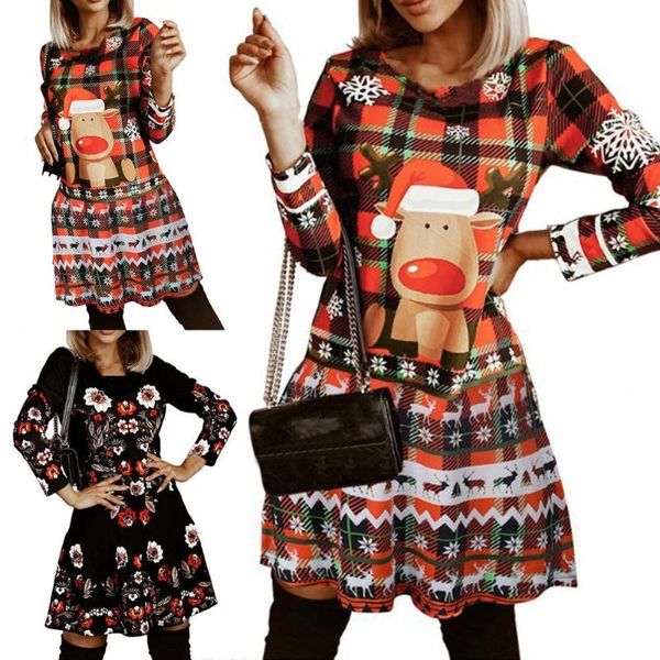 casual dresses christmas dress printed snowflake loose hem long sleeve o neck floral for, Black;gray
casual dresses christmas dress printed snowflake loose hem long sleeve o neck floral for, Black;gray