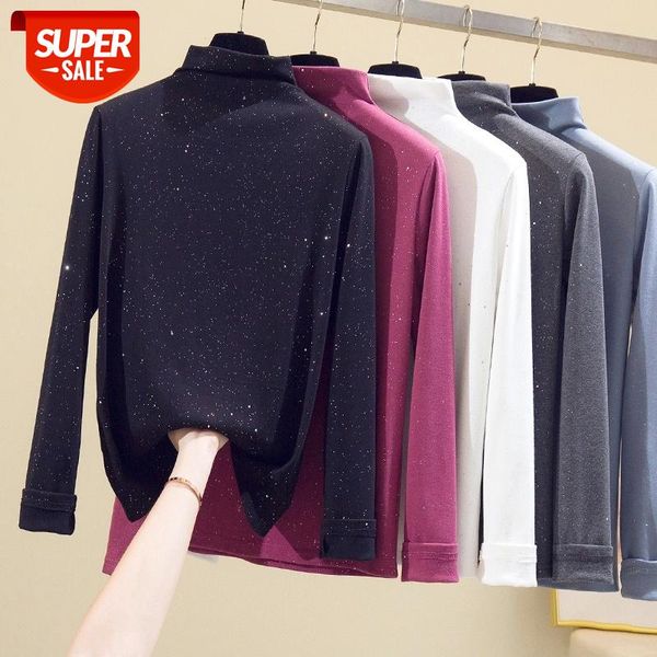 shiny lurex women slim shirt turtleneck elastic long sleeve t-shirt female autumn tees plus size casual warm t-shirts #qh0m, White
shiny lurex women slim shirt turtleneck elastic long sleeve t-shirt female autumn tees plus size casual warm t-shirts #qh0m, White