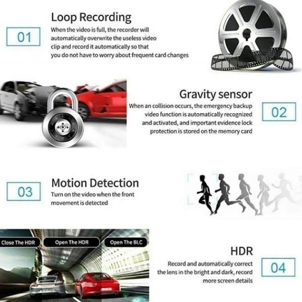 4" 3 lens hd car dvr rearview video dash cam recorder camera g-sensor with rear view cameras& parking sensors
4" 3 lens hd car dvr rearview video dash cam recorder camera g-sensor with rear view cameras& parking sensors