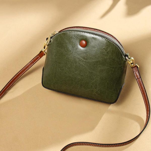 women's bag summer luxury oil wax cowhide classic fashion contracted shell package green shoulder leather bags for women waist
women's bag summer luxury oil wax cowhide classic fashion contracted shell package green shoulder leather bags for women waist