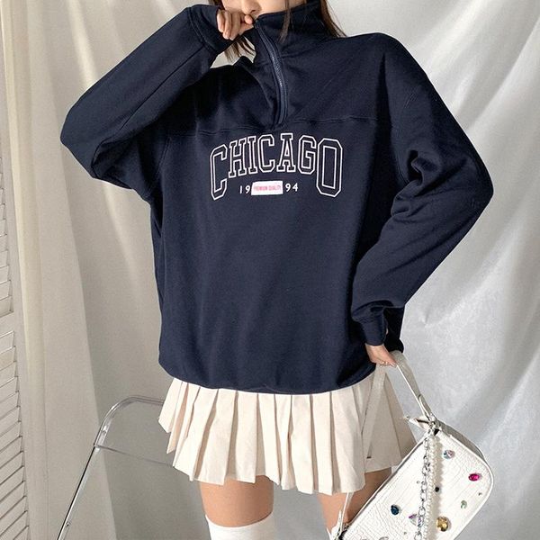 women's hoodies & sweatshirts nclagen fashion letter print zip up collar long sleeve oversize sweatshirt y2k girl loose casual pullover, Black
women's hoodies & sweatshirts nclagen fashion letter print zip up collar long sleeve oversize sweatshirt y2k girl loose casual pullover, Black