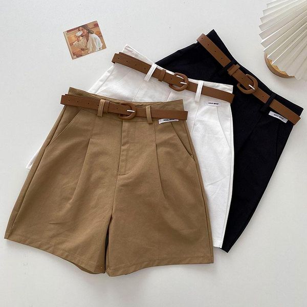 women's shorts summer women half length simple casual solid color pocket loose wide legs daily high waist lady short pants, White;black
women's shorts summer women half length simple casual solid color pocket loose wide legs daily high waist lady short pants, White;black