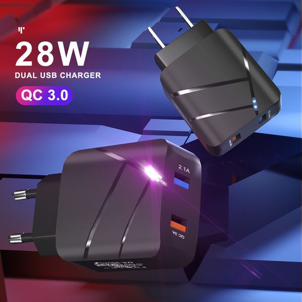 28w qc 3.0 fast charger with dual usb port 3a quick charge for iphone samsung 
28w qc 3.0 fast charger with dual usb port 3a quick charge for iphone samsung