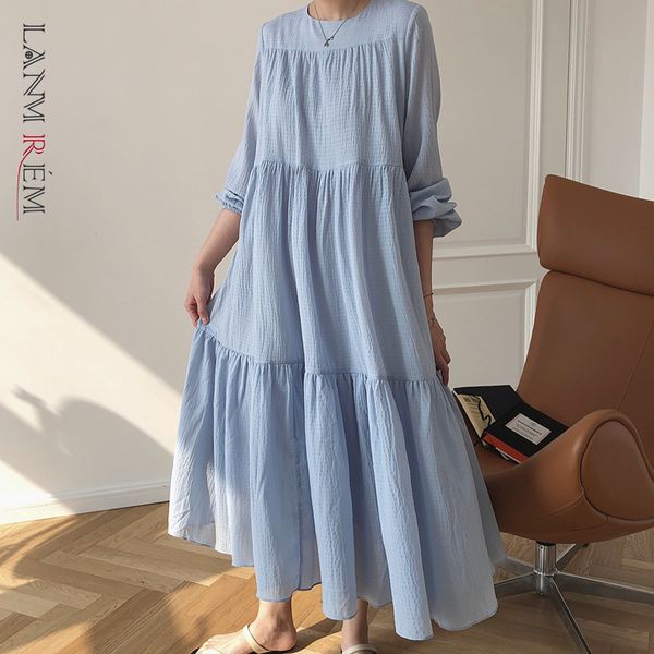 women light blue big size mid-long dress round neck long sleeve loose fit fashion tide spring arrivals 2e1539 210507, Black;gray
women light blue big size mid-long dress round neck long sleeve loose fit fashion tide spring arrivals 2e1539 210507, Black;gray