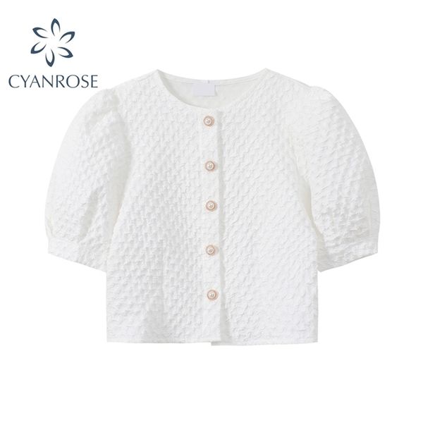 summer fashion retro puff sleeve women's t shirt o-neck loose casual t-shirt solid cotton linen cardigan tee female 210515, White
summer fashion retro puff sleeve women's t shirt o-neck loose casual t-shirt solid cotton linen cardigan tee female 210515, White