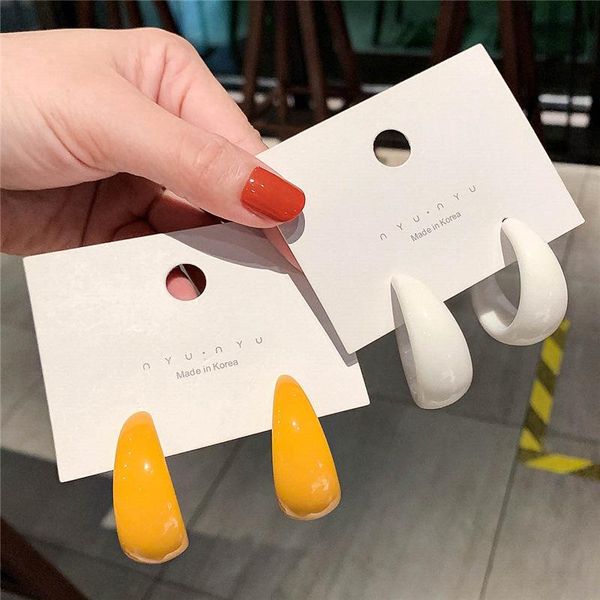 hoop & huggie fashion bohemian yellow white color acrylic c-shaped earrings for women resin geometric dangle party accessories, Golden;silver
hoop & huggie fashion bohemian yellow white color acrylic c-shaped earrings for women resin geometric dangle party accessories, Golden;silver