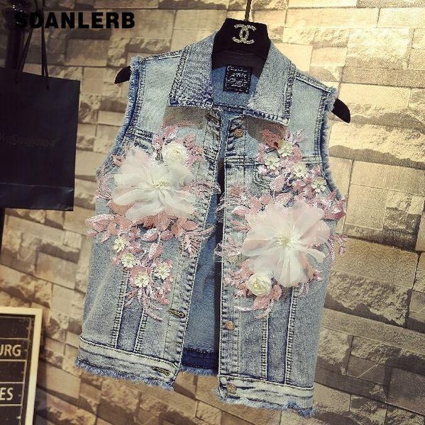 women's jackets european station 2021 summer fashion embroidery sleeveless coat girl lady slim short denim jacket coats jeans, Black;brown
women's jackets european station 2021 summer fashion embroidery sleeveless coat girl lady slim short denim jacket coats jeans, Black;brown