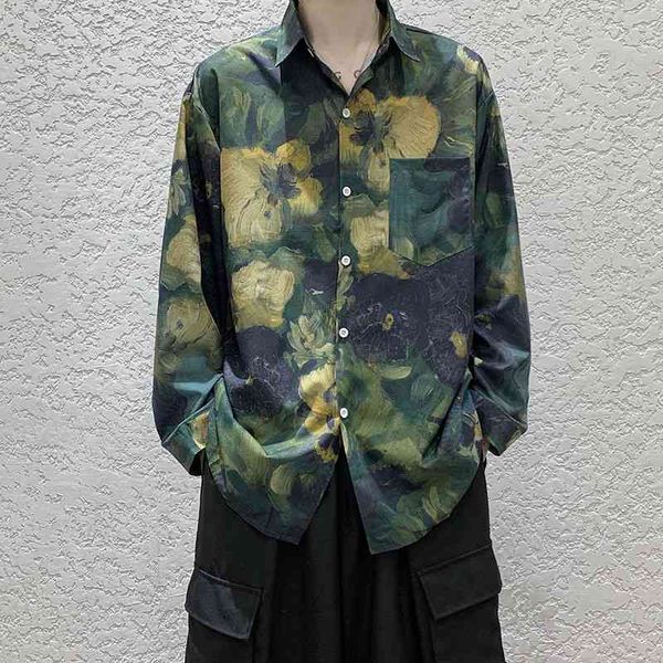 men's casual shirts autumn flower fashion printing men streetwear wild loose korean long-sleeved mens dress puhk, White;black
men's casual shirts autumn flower fashion printing men streetwear wild loose korean long-sleeved mens dress puhk, White;black