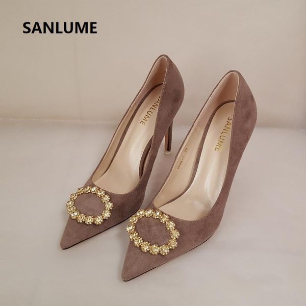 real picture 10cm women pointed toe suede high heels brown diamond wedding shoes lady party pumps size 41 42 dress, Black
real picture 10cm women pointed toe suede high heels brown diamond wedding shoes lady party pumps size 41 42 dress, Black