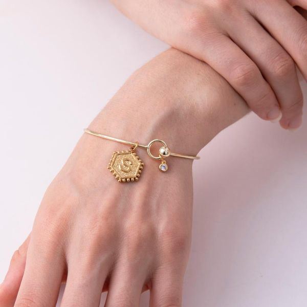 charm bracelets zmzy fashion 26 letter name bangle girl hexagon pendant chain & link for women girlfriend gifts jewelry, Golden;silver
charm bracelets zmzy fashion 26 letter name bangle girl hexagon pendant chain & link for women girlfriend gifts jewelry, Golden;silver