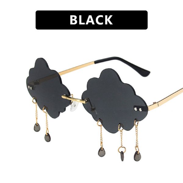 vintage clouds 2021 tassel steampunk sunglasses fashion rimless driving glasses women men frameless punk glasses shades uv400, White;black
vintage clouds 2021 tassel steampunk sunglasses fashion rimless driving glasses women men frameless punk glasses shades uv400, White;black