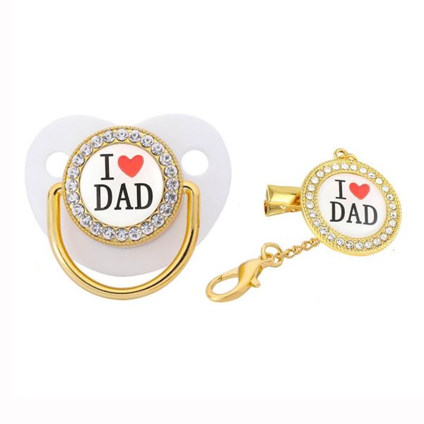 white baby pacifier i love dad bling clips chain dummy infant nipple born bpa silicone pacifiers gift pacifiers#
white baby pacifier i love dad bling clips chain dummy infant nipple born bpa silicone pacifiers gift pacifiers#