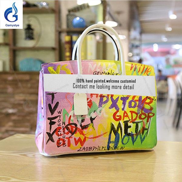 graffiti designer bags art hand make draw colorful letters words h bags genuine leather cowhide handbags hand painted gifts
graffiti designer bags art hand make draw colorful letters words h bags genuine leather cowhide handbags hand painted gifts