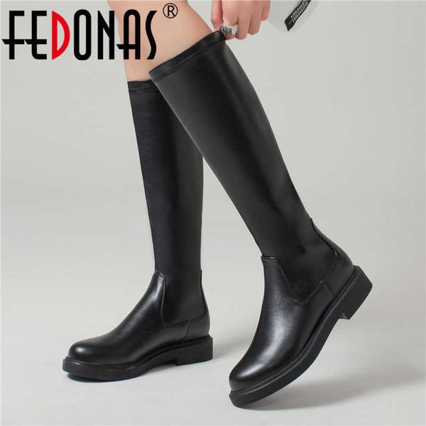 band design knee high boots for women wide calf fashion thick heels female working casual tight 210528, Black
band design knee high boots for women wide calf fashion thick heels female working casual tight 210528, Black
