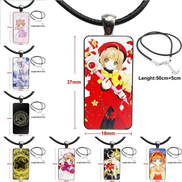 pendant necklaces glass cabochon necklace rectangle fashion for women wedding gift anime cardcaptor sakura, Silver
pendant necklaces glass cabochon necklace rectangle fashion for women wedding gift anime cardcaptor sakura, Silver