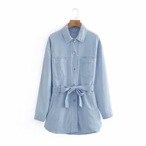 women's jackets biaoruina casual blue long jacket with sashes rivet female single bbreasted elegant autumn oversized coat outerwear, Black;brown
women's jackets biaoruina casual blue long jacket with sashes rivet female single bbreasted elegant autumn oversized coat outerwear, Black;brown