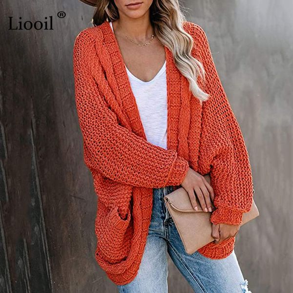 knits casual knitted cardigan women winter batwing long sleeve solid with pockets loose female sweaters and coats, White
knits casual knitted cardigan women winter batwing long sleeve solid with pockets loose female sweaters and coats, White