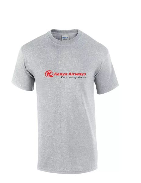 kenya airways red black logo african airline sport gray cotton t-shirt, White;black
kenya airways red black logo african airline sport gray cotton t-shirt, White;black