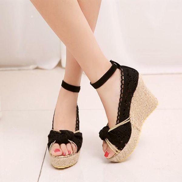 sandals fashion women's lace high wedge heel platform open toe casual shoes11, Black
sandals fashion women's lace high wedge heel platform open toe casual shoes11, Black