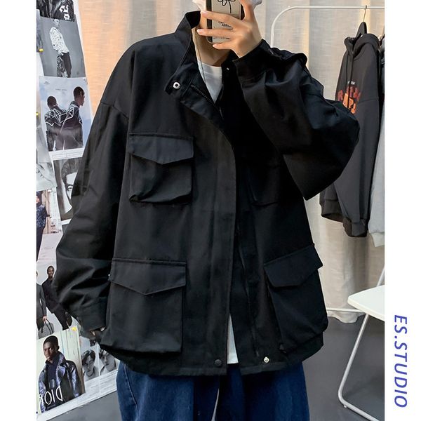 men's jackets male oversized cargo jacket autumn korean style outwear solid multi-pocket casual male hip hop streetwear tckh, Black;brown
men's jackets male oversized cargo jacket autumn korean style outwear solid multi-pocket casual male hip hop streetwear tckh, Black;brown