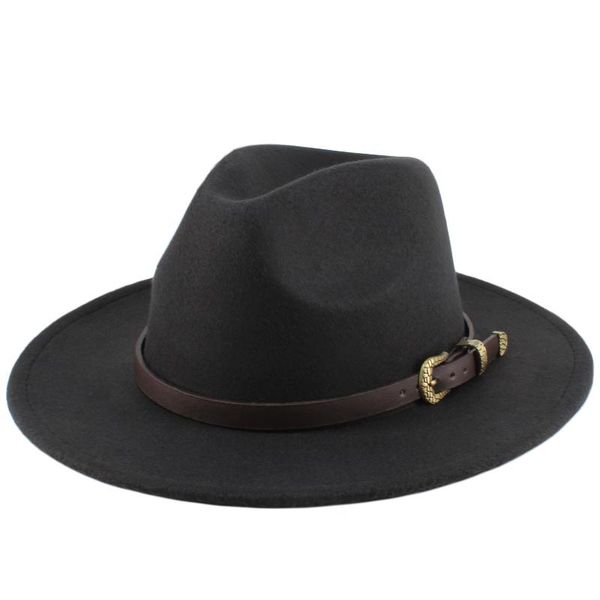 wide brim hats fashion men women western cowboy hat with cow head band jazz winter wool size 56-58cm, Blue;gray
wide brim hats fashion men women western cowboy hat with cow head band jazz winter wool size 56-58cm, Blue;gray
