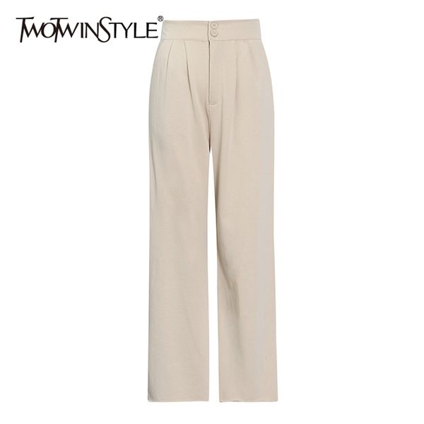 vgh casual solid trouser for women high waist straight loose minimalist wide leg pants female fashion clothing 210521, Black;white
vgh casual solid trouser for women high waist straight loose minimalist wide leg pants female fashion clothing 210521, Black;white