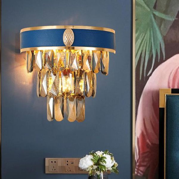 wall lamp post modern crystal luxury el club leather bedroom bedside light living room sofa tv corridor
wall lamp post modern crystal luxury el club leather bedroom bedside light living room sofa tv corridor