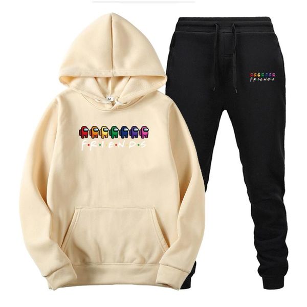 men's tracksuits white friends printing the 2021 winter fleeces printed hoodedis sweatshirt costume casual pants, Gray
men's tracksuits white friends printing the 2021 winter fleeces printed hoodedis sweatshirt costume casual pants, Gray