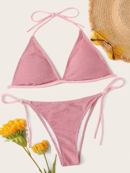 triangle swimwear bikinis women shiny lace-up fancy summer padded bra + bottom thong 2 pieces biquinis swim women's, White;black
triangle swimwear bikinis women shiny lace-up fancy summer padded bra + bottom thong 2 pieces biquinis swim women's, White;black