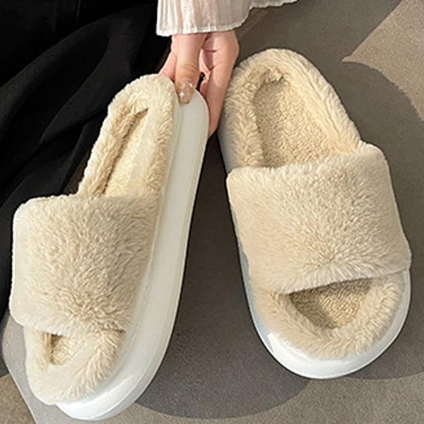 slippers women super soft indoor winter fur platform warm plush slipper ladies house flurry cotton shoes bedroom non-slip slides, Black
slippers women super soft indoor winter fur platform warm plush slipper ladies house flurry cotton shoes bedroom non-slip slides, Black