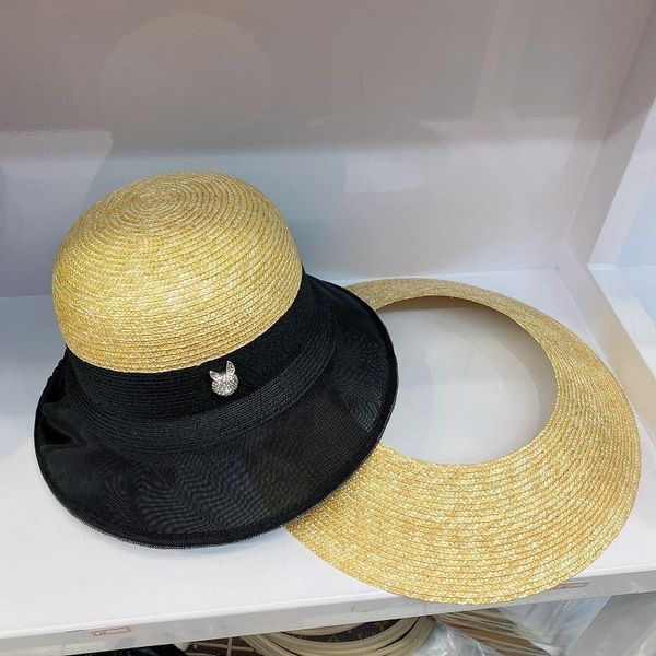 spring summer straw bucket cap black with logo detachable women's beach chapeau sun hat sunscreen 2021 wide brim hats, Blue;gray
spring summer straw bucket cap black with logo detachable women's beach chapeau sun hat sunscreen 2021 wide brim hats, Blue;gray