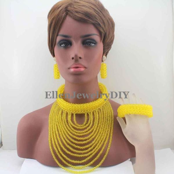 earrings & necklace 2021 big chunky women gift african jewelry set yellow nigerian wedding beads crystal bridal sets w13072, Silver
earrings & necklace 2021 big chunky women gift african jewelry set yellow nigerian wedding beads crystal bridal sets w13072, Silver