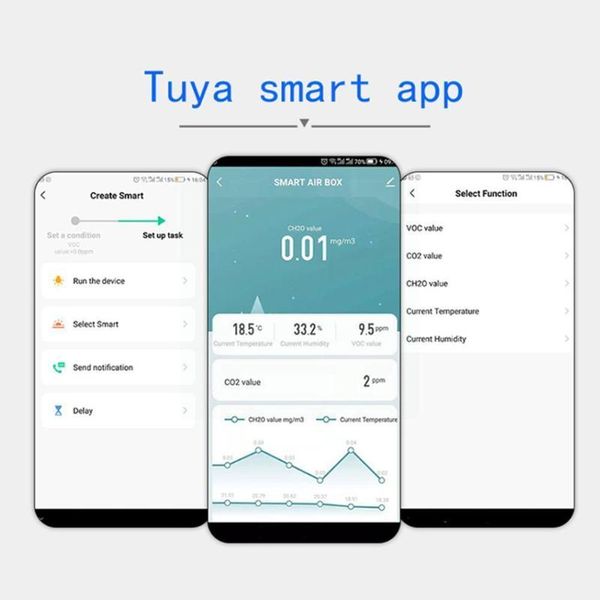 smart home control tuya wifi air box formaldehyde voc carbon dioxide and temperature detector automatic humidity b8j8
smart home control tuya wifi air box formaldehyde voc carbon dioxide and temperature detector automatic humidity b8j8