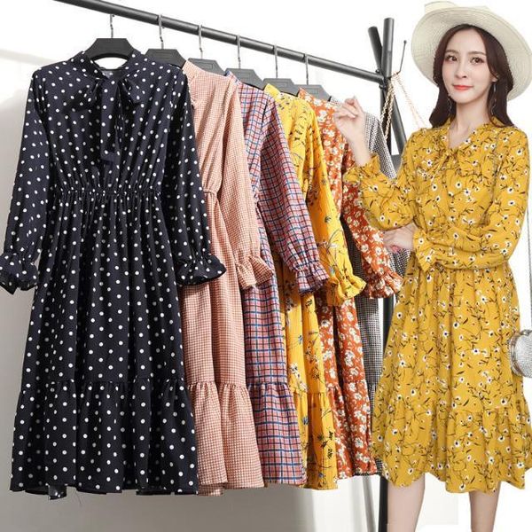 small floral dress autumn long spring women's winter retro chiffon woman dresses vestido de mujer femme robe casual, Black;gray
small floral dress autumn long spring women's winter retro chiffon woman dresses vestido de mujer femme robe casual, Black;gray