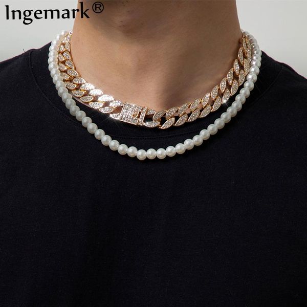 pendant necklaces 2pcs/set fashion luxury iced out rhinestone cuban chain necklace boho goth punk pearl choker jewelry for women couple, Silver
pendant necklaces 2pcs/set fashion luxury iced out rhinestone cuban chain necklace boho goth punk pearl choker jewelry for women couple, Silver