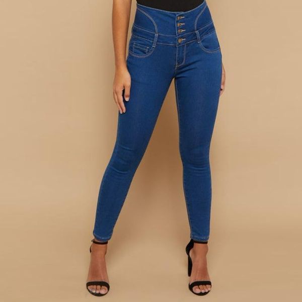 women's jeans high waist women buttons female pant slim elastic plus size stretch denim blue skinny pencil
women's jeans high waist women buttons female pant slim elastic plus size stretch denim blue skinny pencil