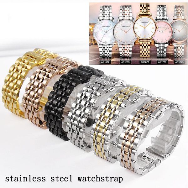 watch bands good quality strap for ar1676 ar1909 ar1682 ar1840 stainless steel men&women wrist belt wachband accressories, Black;brown
watch bands good quality strap for ar1676 ar1909 ar1682 ar1840 stainless steel men&women wrist belt wachband accressories, Black;brown