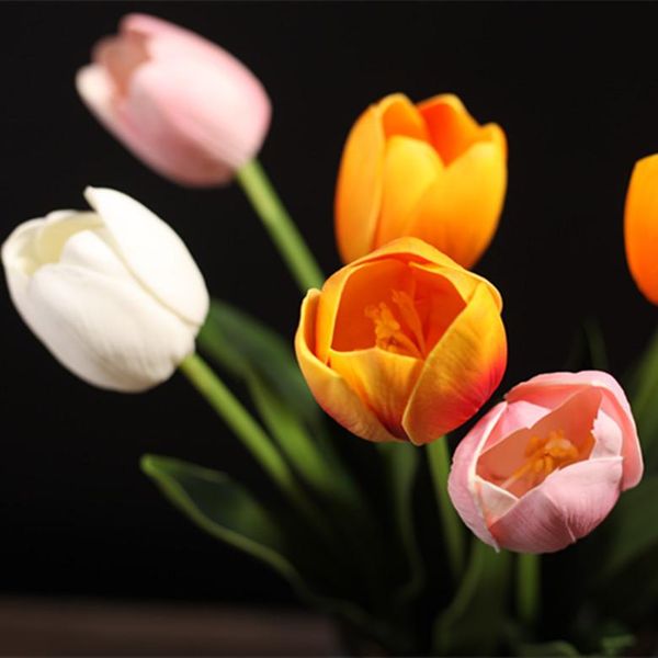 decorative flowers & wreaths artificial flower 10 pcs pu real touch tulip fake for home decor 
decorative flowers & wreaths artificial flower 10 pcs pu real touch tulip fake for home decor