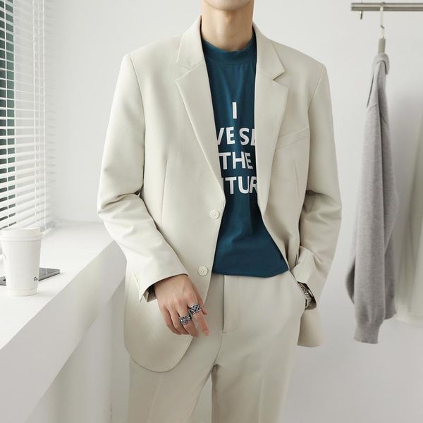 men's suits & blazers oimg autumn style korean version of slightly loose casual suit handsome singles jacket, White;black
men's suits & blazers oimg autumn style korean version of slightly loose casual suit handsome singles jacket, White;black