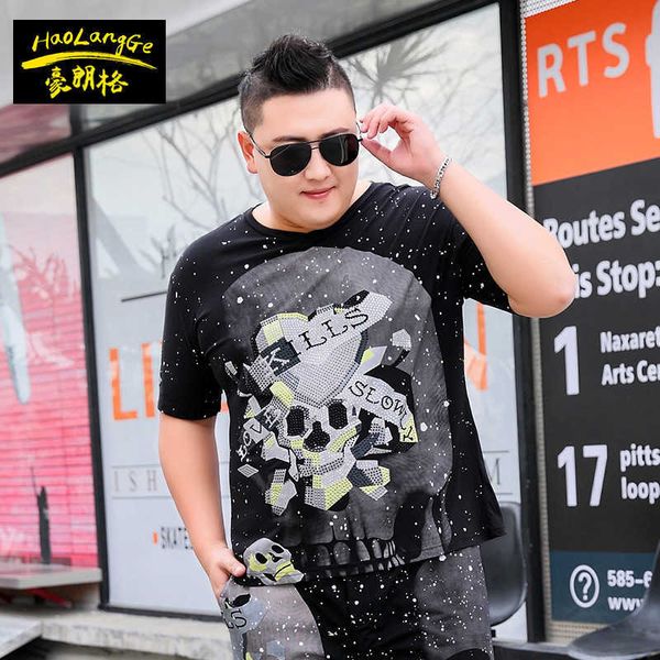 youth plus fat plus size men's short sleeve round neck t-shirt fat man shows thin tide brand loose top, Black;brown
youth plus fat plus size men's short sleeve round neck t-shirt fat man shows thin tide brand loose top, Black;brown